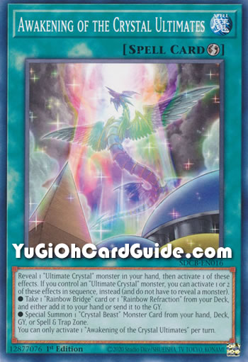Yu-Gi-Oh Card: Awakening of the Crystal Ultimates