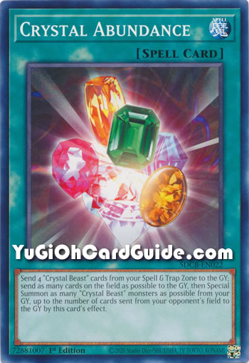 Yu-Gi-Oh Card: Crystal Abundance