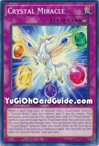 Yu-Gi-Oh Card: Crystal Miracle