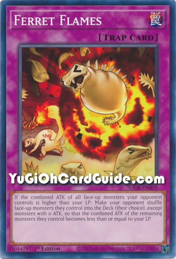 Yu-Gi-Oh Card: Ferret Flames