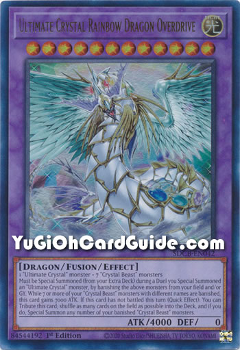 Yu-Gi-Oh Card: Ultimate Crystal Rainbow Dragon Overdrive