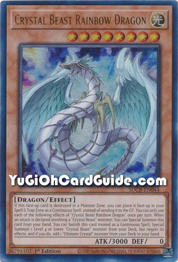 Yu-Gi-Oh Card: Crystal Beast Rainbow Dragon