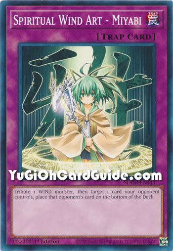 Yu-Gi-Oh Card: Spiritual Wind Art - Miyabi