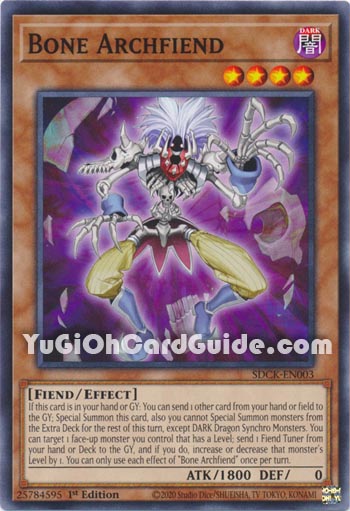 Yu-Gi-Oh Card: Bone Archfiend