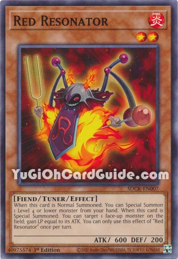 Yu-Gi-Oh Card: Red Resonator