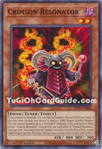 Yu-Gi-Oh Card: Crimson Resonator