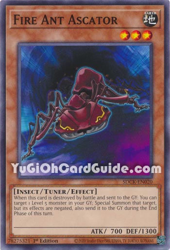 Yu-Gi-Oh Card: Fire Ant Ascator