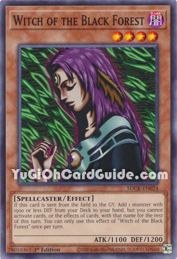 Yu-Gi-Oh Card: Witch of the Black Forest