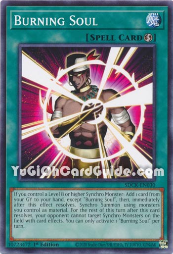 Yu-Gi-Oh Card: Burning Soul