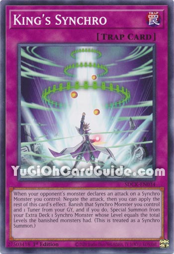 Yu-Gi-Oh Card: King's Synchro
