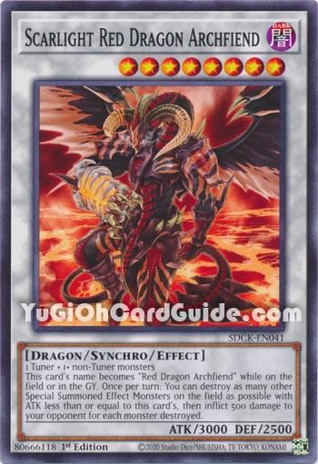 Yu-Gi-Oh Card: Scarlight Red Dragon Archfiend