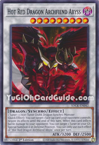 Yu-Gi-Oh Card: Hot Red Dragon Archfiend Abyss