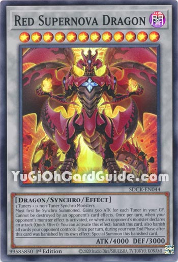 Yu-Gi-Oh Card: Red Supernova Dragon