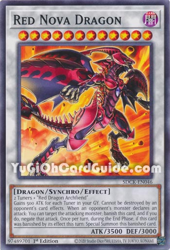 Yu-Gi-Oh Card: Red Nova Dragon