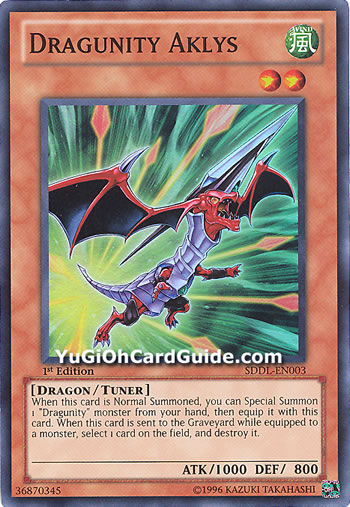 Yu-Gi-Oh Card: Dragunity Aklys