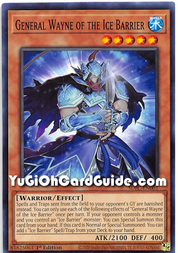 Yu-Gi-Oh Card: General Wayne of the Ice Barrier