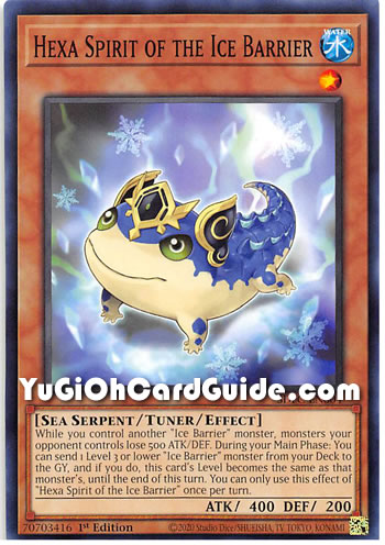 Yu-Gi-Oh Card: Hexa Spirit of the Ice Barrier