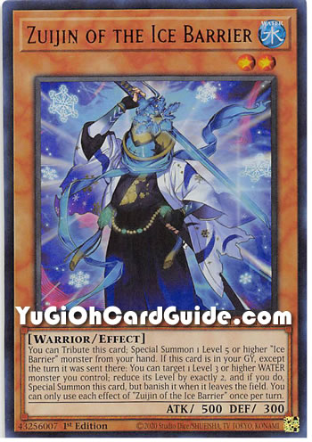 Yu-Gi-Oh Card: Zuijin of the Ice Barrier