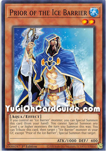 Yu-Gi-Oh Card: Prior of the Ice Barrier
