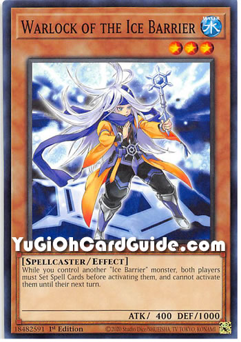 Yu-Gi-Oh Card: Warlock of the Ice Barrier