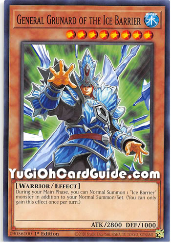 Yu-Gi-Oh Card: General Grunard of the Ice Barrier