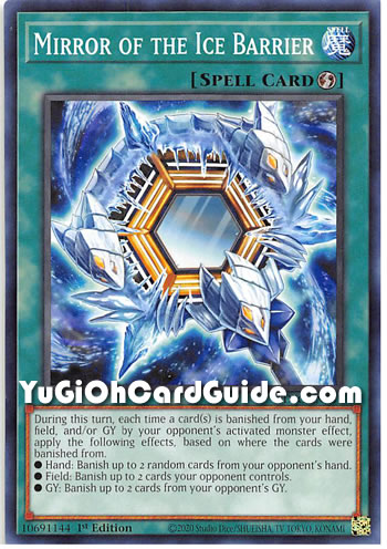 Yu-Gi-Oh Card: Mirror of the Ice Barrier