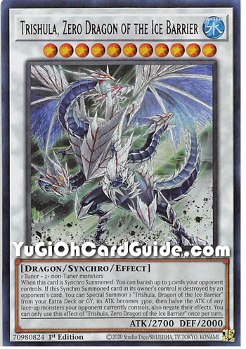 Yu-Gi-Oh Card: Trishula, Zero Dragon of the Ice Barrier