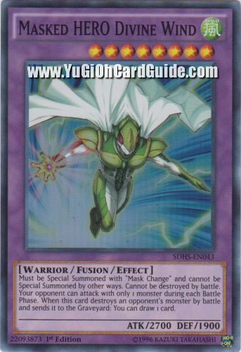 Yu-Gi-Oh Card: Masked HERO Divine Wind