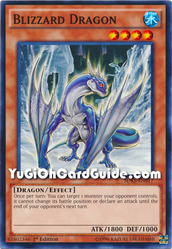 Yu-Gi-Oh Card: Blizzard Dragon