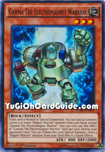 Yu-Gi-Oh Card: Gamma The Electromagnet Warrior