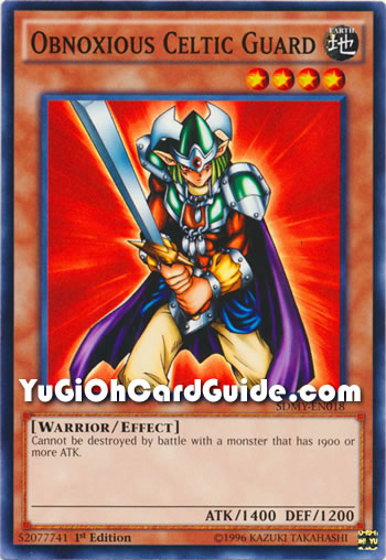 Yu-Gi-Oh Card: Obnoxious Celtic Guardian