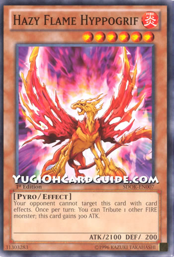 Yu-Gi-Oh Card: Hazy Flame Hyppogrif