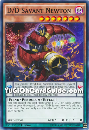 Yu-Gi-Oh Card: D/D Savant Newton