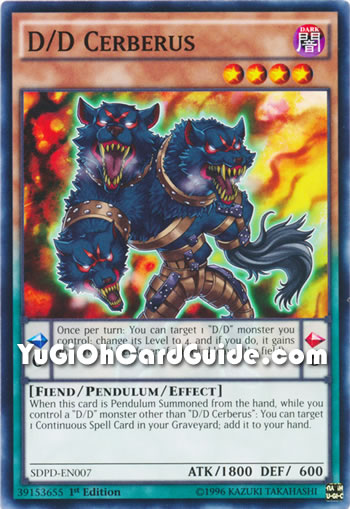 Yu-Gi-Oh Card: D/D Cerberus