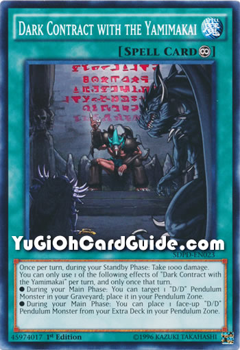 Yu-Gi-Oh Card: Dark Contract with the Yamimakai
