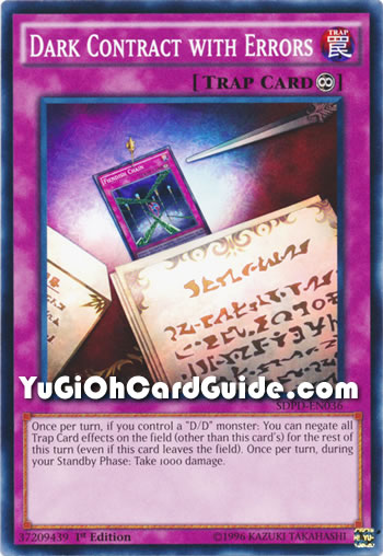 Yu-Gi-Oh Card: Dark Contract with Errors
