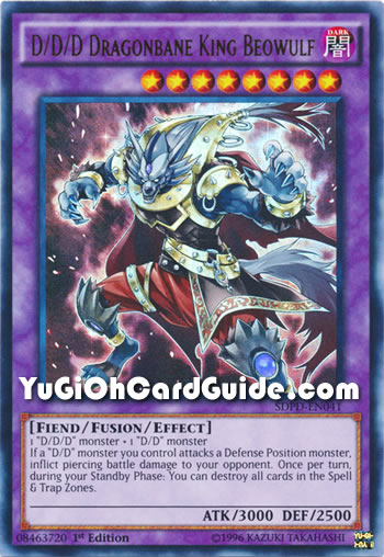 Yu-Gi-Oh Card: D/D/D Dragonbane King Beowulf