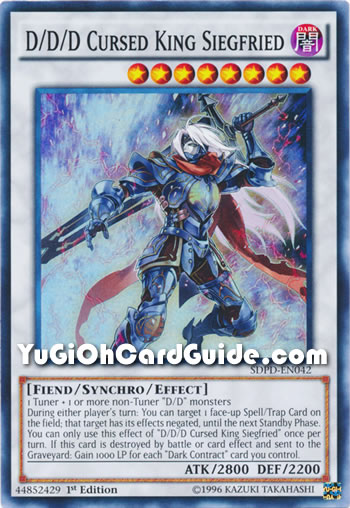 Yu-Gi-Oh Card: D/D/D Cursed King Siegfried
