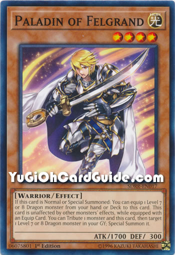 Yu-Gi-Oh Card: Paladin of Felgrand