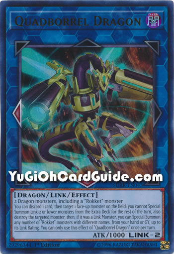 Yu-Gi-Oh Card: Quadborrel Dragon