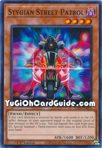 Yu-Gi-Oh Card: Stygian Street Patrol