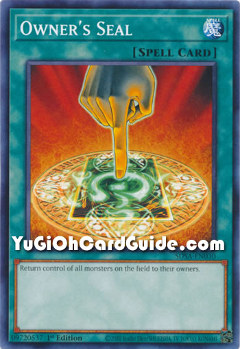 Yu-Gi-Oh Card: Owner's Seal