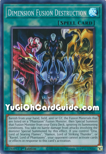 Yu-Gi-Oh Card: Dimension Fusion Destruction