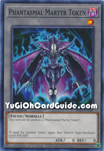 Yu-Gi-Oh Card: Phantasmal Martyr Token
