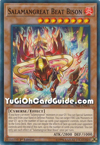 Yu-Gi-Oh Card: Salamangreat Beat Bison