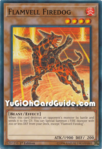 Yu-Gi-Oh Card: Flamvell Firedog