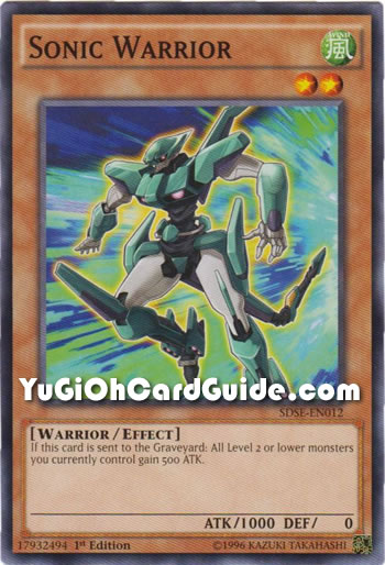 Yu-Gi-Oh Card: Sonic Warrior