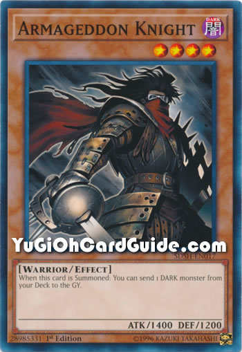 Yu-Gi-Oh Card: Armageddon Knight