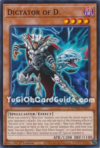 Yu-Gi-Oh Card: Dictator of D.