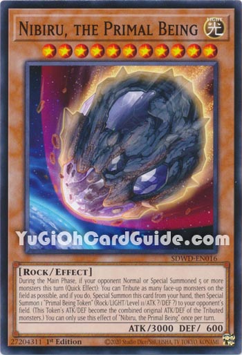 Yu-Gi-Oh Card: Nibiru, the Primal Being